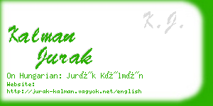 kalman jurak business card